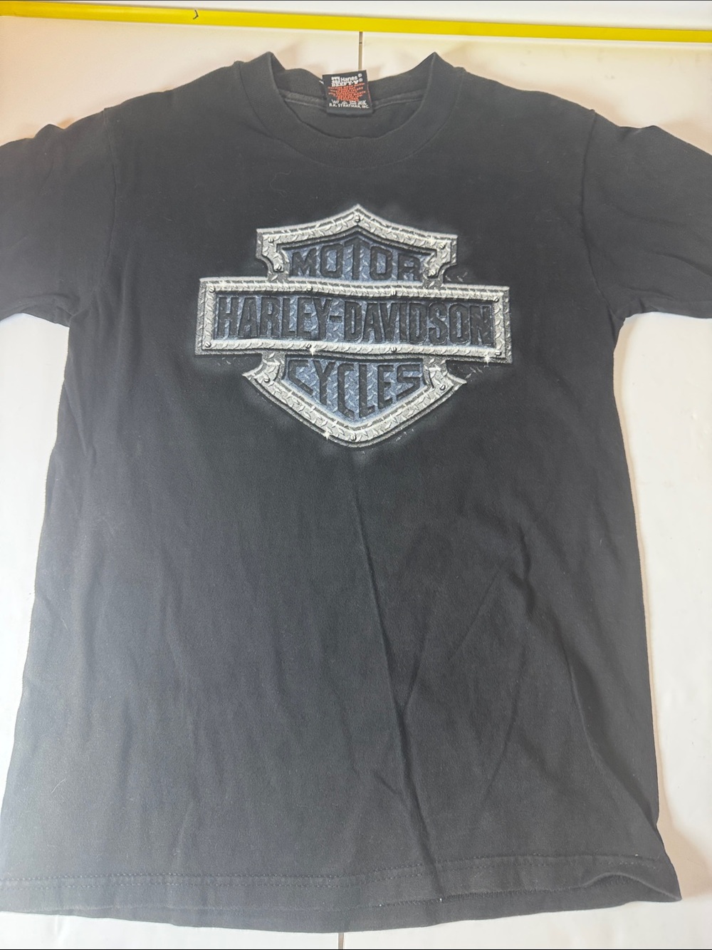 vintage Harley-Davidson Black Tee with Gray Logo
